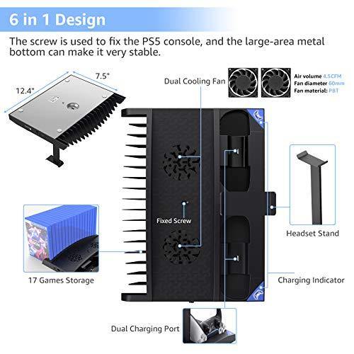 PS5 Vertical Stand Dual Charging Station - JOY2ESpree