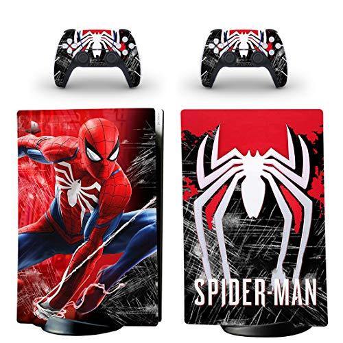 Adventure Games - Spiderman, Logo - Vinyl Console Skin Decal Sticker + 2 Controller Skins Set - Compatible with PlayStation 5 DIGITAL Edition - JOY2ESpree