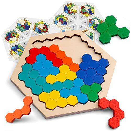 Coogam Wooden Hexagon Puzzle for Kid Adults - JOY2ESpree