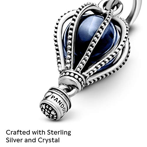 Pandora Jewelry Blue Hot Air Balloon Travel Crystals Charm in Sterling Silver - JOY2ESpree