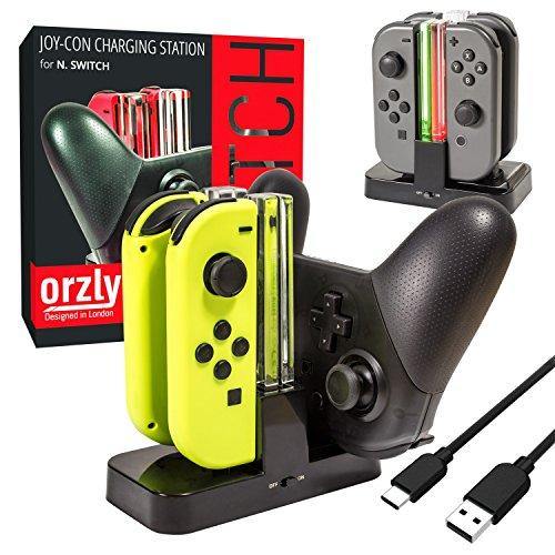 Orzly Nintendo Switch Joy Con Charging Dock, Pro Controller Charging Station - JOY2ESpree