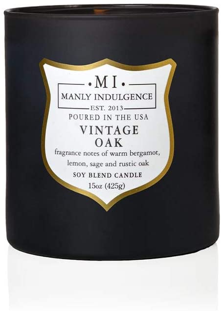 Manly Indulgence Sea Salt & Ginger Scented Jar Candle, 15 Oz, White