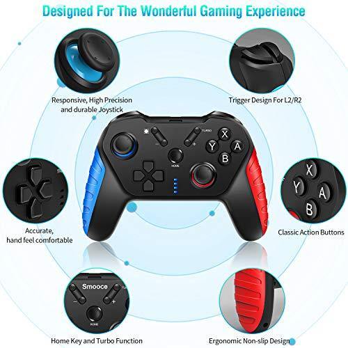 Wireless Controller for Nintendo Switch, Switch pro Controller with 6-Axis Gyro - JOY2ESpree