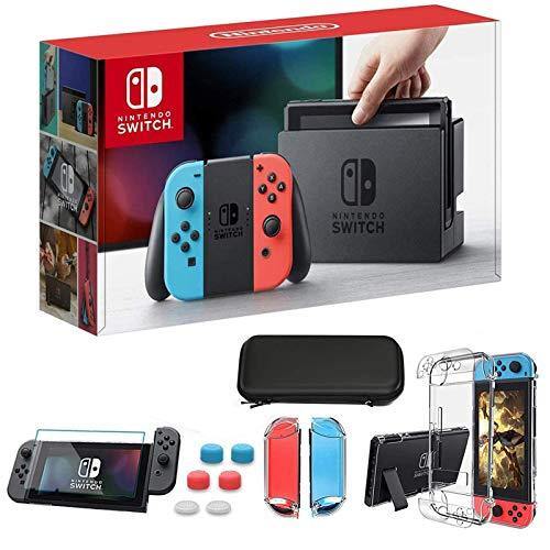 Newest Nintendo Switch 32GB Console with Neon Blue and Neon Red Joy-Con - JOY2ESpree
