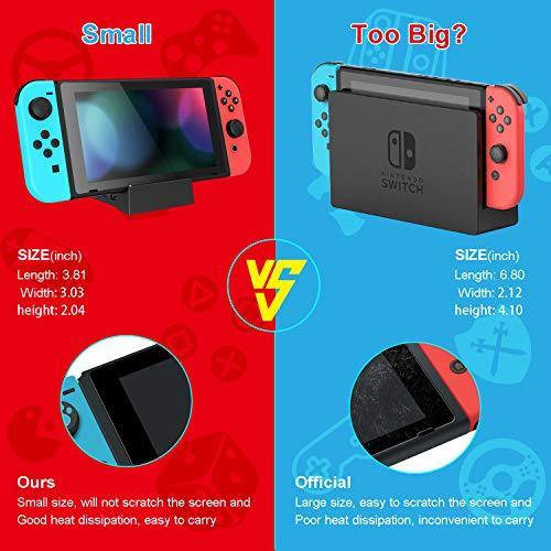 Ponkor Docking Station for Nintendo Switch, Charging Dock 4K HDMI TV Adapter Charger Set Replacement compatible - JOY2ESpree