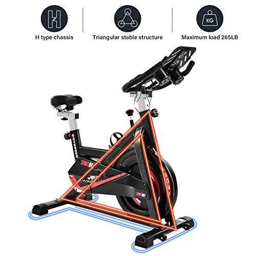 Houssem Indoor Cycling Bike, Stationary Exercise Bike for Home Gym, Workout Flywheel Bicycles, Belt Drive, Resistance Adjustment - JOY2ESpree