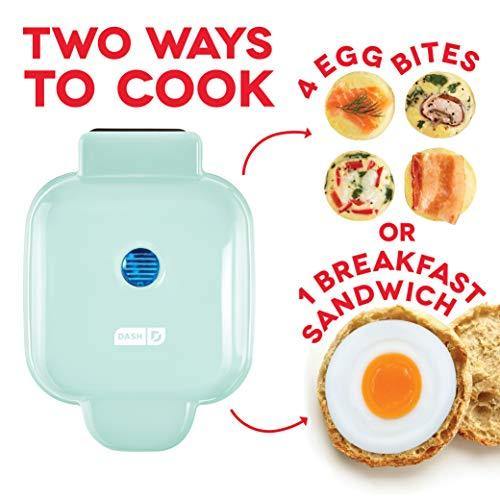 Dash DBBM450GBAQ08 Deluxe Sous Vide Style Egg Bite Maker with Silicone Molds for Breakfast Sandwiches