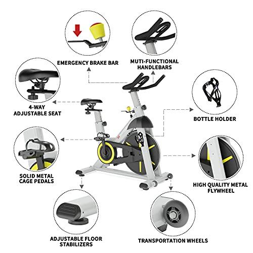 MBH Fitness Magnetic Exercise Bike Stationary, Indoor Cycling Bike for Home Gym Use - JOY2ESpree