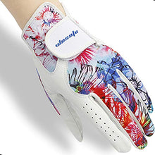 
                        
                          Load image into Gallery viewer, wosofe Golf Glove Women Ladies Pair Cool Leather Both Hand Summer Floral Colorful Breathable Sport Gloves - JOY2ESpree
                        
                      