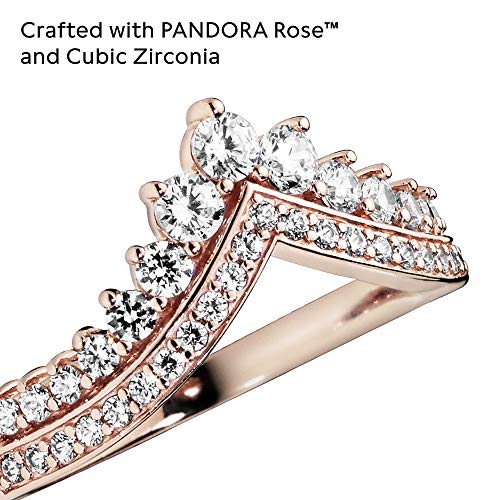 Pandora Jewelry Princess Sparkling Wishbone Cubic Zirconia Ring in Pandora Rose - JOY2ESpree