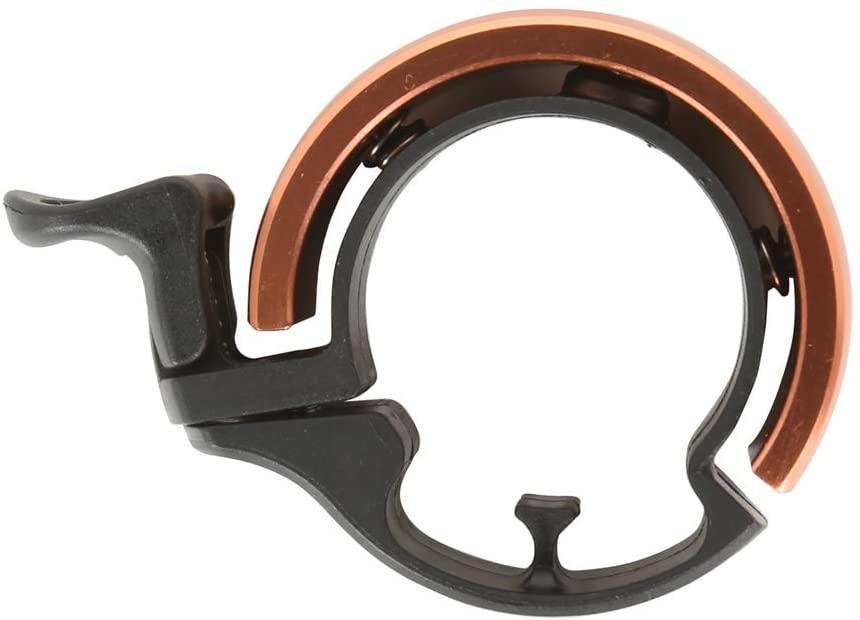 Knog Oi Bike Bell - Original & Luxe Styles, Built in Cable-Clip, Adult/Youth Bicycle Bell (Black, Copper, Brass, Aluminum)