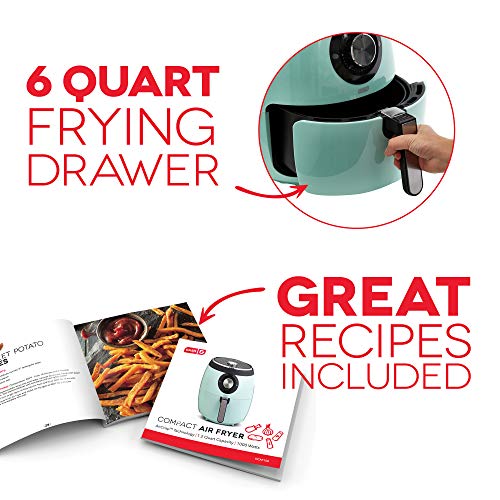 Dash DFAF455GBAQ01 Deluxe Electric Air Fryer + Oven Cooker with Temperature Control