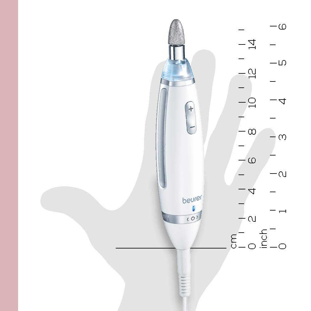 Beurer 14-piece Professional Manicure & Pedicure Nail Drill Kit, Cordless, 10 Attachments, 3 Speed Settings