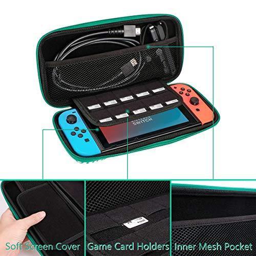 Carrying Case for Nintendo Switch,Travel Carry Cover Hard Shell Storage for Leaf Crossing NS Console and Accessories - JOY2ESpree