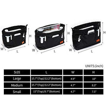 
                        
                          Cargar imagen en el visor de la galería, iN. Purse Organizer Insert with zipper Nylon fabric for women Handbags &amp; Totebag
                        
                      