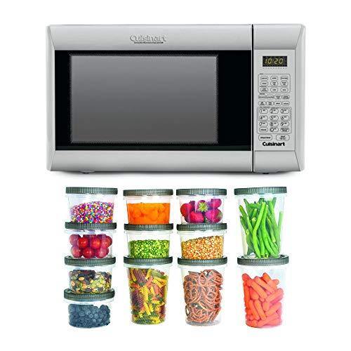Cuisinart CMW-200 Convection Microwave Oven with Grill with Plastic Storage Containers and Rack System Bundle (2 Items) - JOY2ESpree