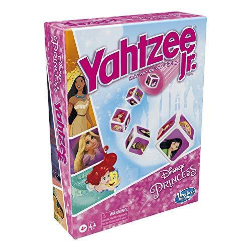 Hasbro Gaming Yahtzee Jr.: Disney Princess Edition Board Game for Kids Ages 4 and Up - JOY2ESpree