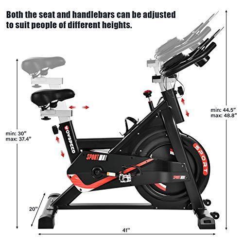 Houssem Indoor Cycling Bike, Stationary Exercise Bike for Home Gym, Workout Flywheel Bicycles, Belt Drive, Resistance Adjustment - JOY2ESpree
