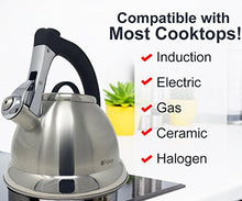 
                        
                          將圖片載入圖庫檢視器 Whistling Tea Kettle with iCool - Handle, Surgical Stainless Steel Teapot for ALL Stovetops, 2 FREE Infusers Included, 3 Quart by Pykal - JOY2ESpree
                        
                      