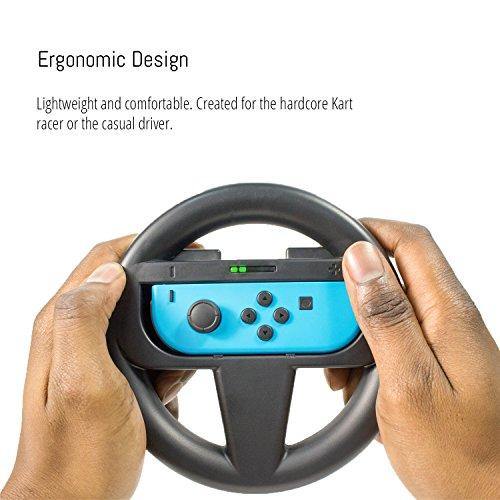 Orzly Nintendo Switch Steering Wheel, Twin Pack - JOY2ESpree