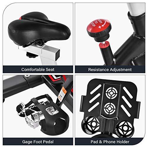 Houssem Indoor Cycling Bike, Stationary Exercise Bike for Home Gym, Workout Flywheel Bicycles, Belt Drive, Resistance Adjustment - JOY2ESpree