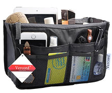 
                        
                          Load image into Gallery viewer, Vercord Purse Organizer Insert for Handbags Bag Organizers Inside Tote Pocketbook Women Nurse Nylon 13 Pockets Black Medium
                        
                      