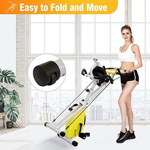 Folding Exercise Bike for Adults, Doufit Foldable Upright Stationary Bicycle - JOY2ESpree