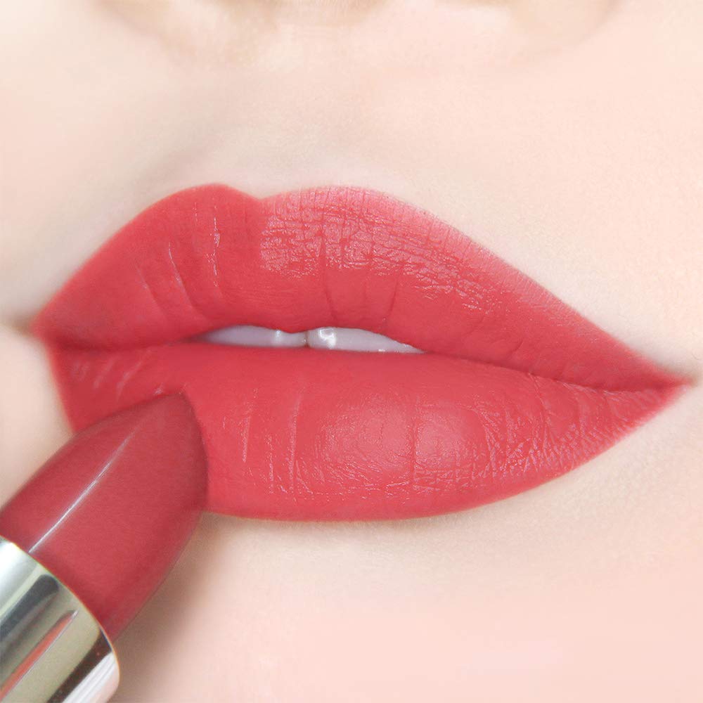 Semi Matte Vegan Lipstick with Creamy Satin Finish, Burnt Sienna