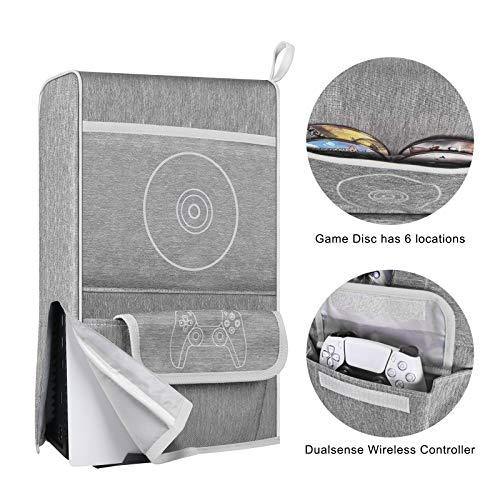 Esimen Sleeve Protective Case Dust Cover for PS5 Console /Playstation 5 Digital Edition ,PS5 Controller Cover Compatible with 12 Game Disc Pockets - JOY2ESpree