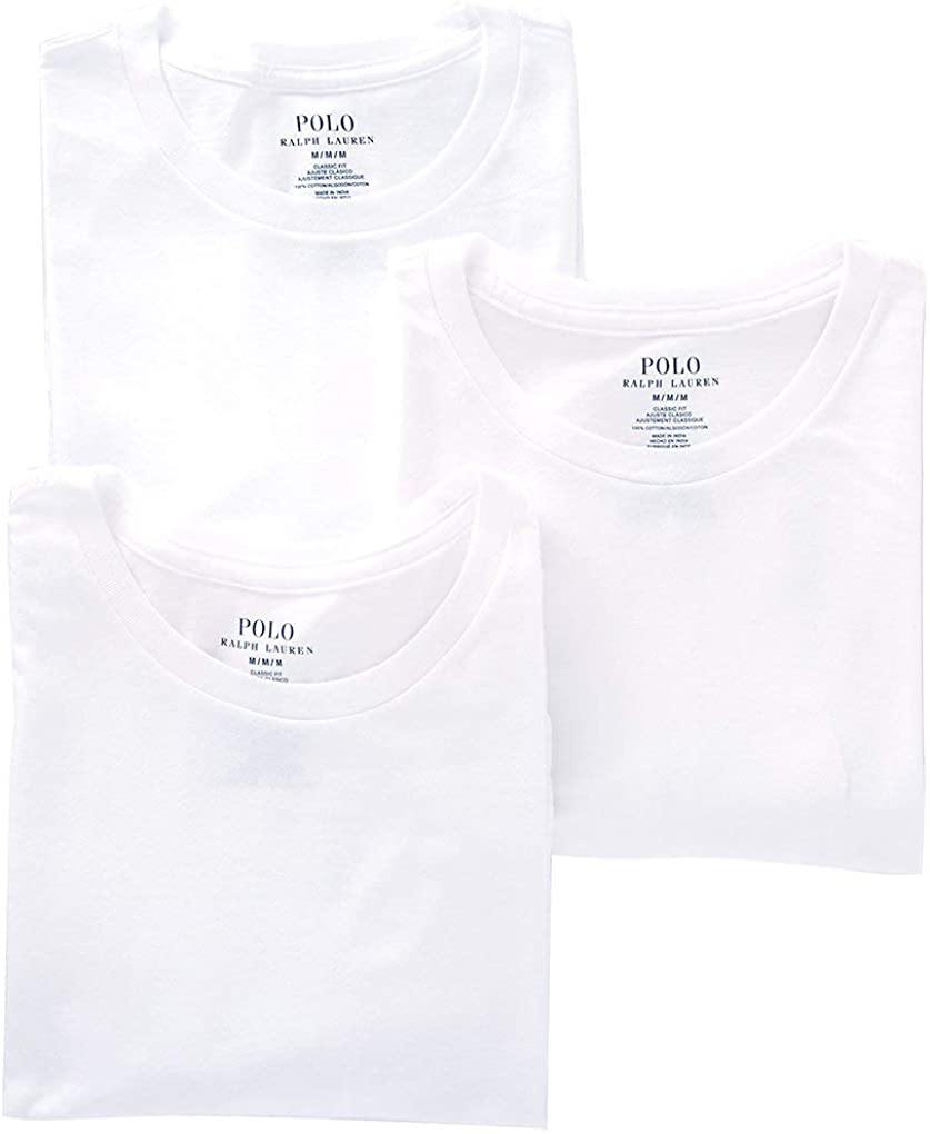 Polo Ralph Lauren Men's Classic Crew Neck Undershirts 3-Pack