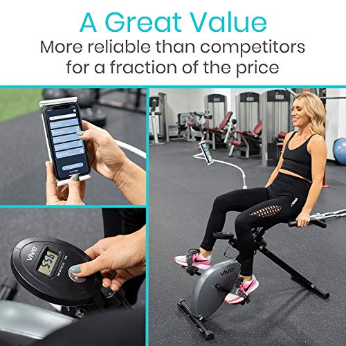 Vive Folding Exercise Bike (App Included) - Upright X Stationary Cycle Machine - JOY2ESpree