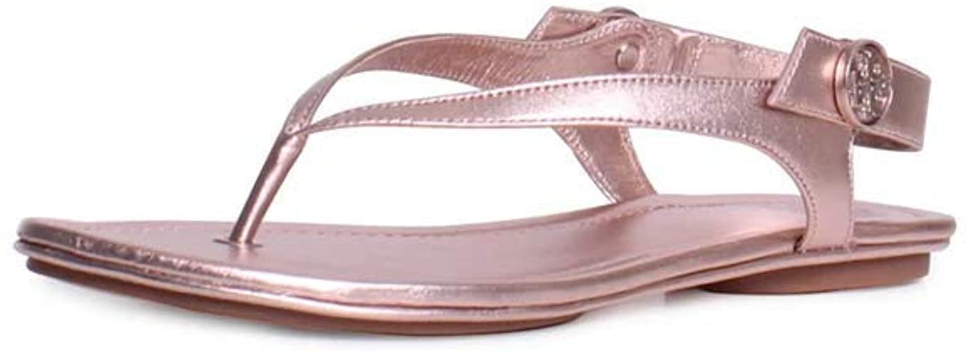 Tory Burch Womens Minnie Leather Travel Flat Sandals - JOY2ESpree