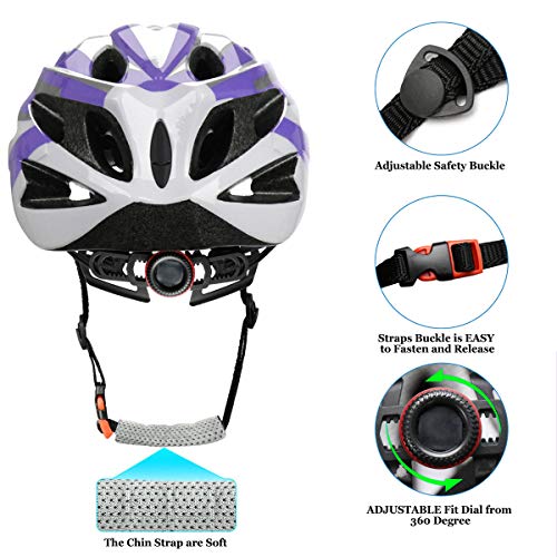 AGH Adult Adjustable Helmet,CPSC Certified for Mountain Road Bicycle Helmet with Detachable Visor for Men Women