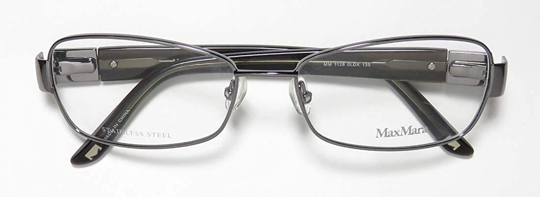 Max Mara 1128 Womens/Ladies Designer Full-rim Crystals Flexible Hinges Authentic Contemporary Classy Eyeglasses/Eyewear