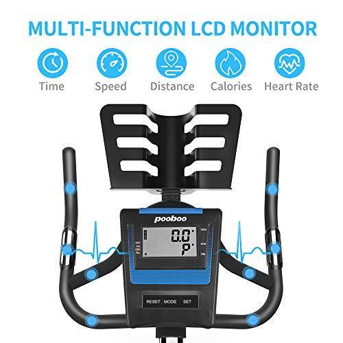 pooboo Exercise Bike, Indoor Cycling Bike Stationary Belt Drive - JOY2ESpree