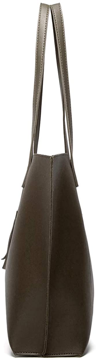 Women's Soft Faux Leather Tote Shoulder Bag from Dreubea, Big Capacity Tassel Handbag