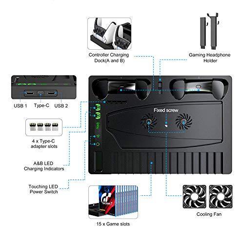 OFUN PS5 PlayStation 5 Charging Stand with Cooling Fan - JOY2ESpree