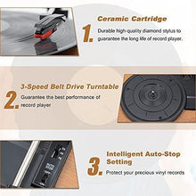 
                        
                          गैलरी व्यूवर में इमेज लोड करें, LP&amp;No.1 Retro Bluetooth Record Player with Stereo External Speakers - JOY2ESpree
                        
                      