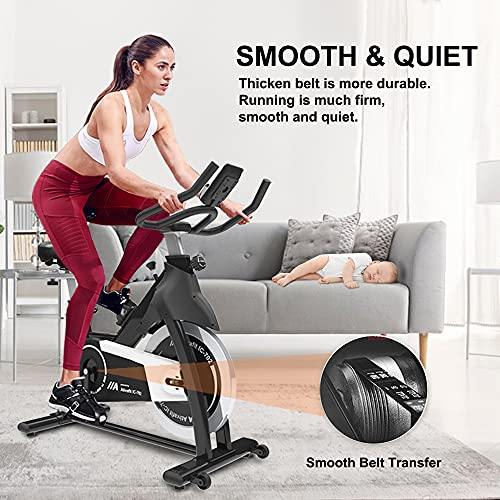 Ativafit Exercise Bike Stationary Indoor Cycling Bike 35 lbs Flywheel Belt Drive Workout Bicycle Training LCD Monitor - JOY2ESpree