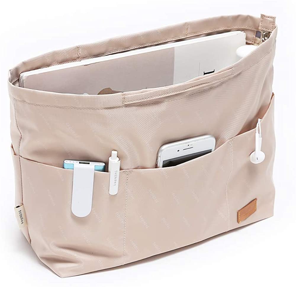 iN. Purse Organizer Insert with zipper Nylon fabric for women Handbags & Totebag
