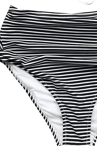 CUPSHE Women’s Bikini Swimsuit Floral Print Halter Lace Up Two Piece Bathing Suit