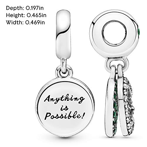 Pandora Jewelry Lucky Four Leaf Clover Dangle Crystal and Cubic Zirconia Charm in Sterling Silver - JOY2ESpree