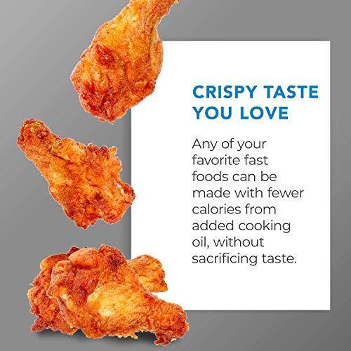 PowerXL Air Fryer Pro, Crisp, Cook, Rotisserie, Dehydrate; 7-in-1 Cooking Features; Deluxe Air Frying Accessories; 3 Recipe Books (6 Qt, Black) - JOY2ESpree