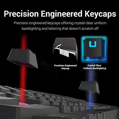 Redragon K552 Mechanical Gaming Keyboard RGB LED Rainbow Backlit Wired Keyboard with Red Switches for Windows Gaming PC (87 Keys, Black) - JOY2ESpree