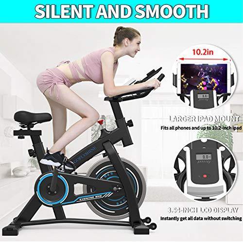 GOFLYSHINE Exercise Bikes Stationary,Exercise Bike for Home Indoor Cycling Bike for Home Cardio Gym,Workout Bike with 35 LBS Flywheel - JOY2ESpree