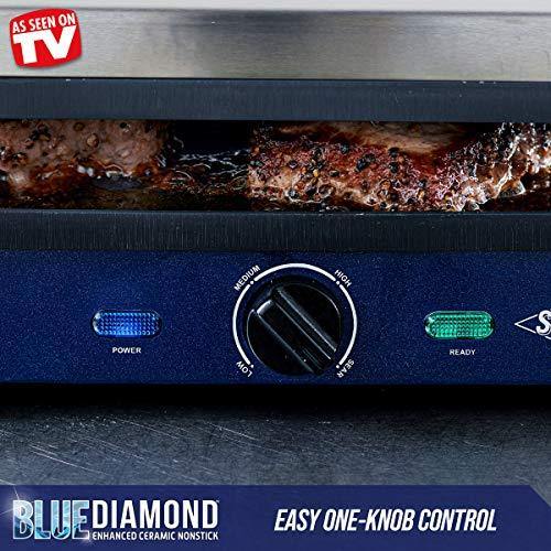 Blue Diamond Cookware Sizzle Griddle Ceramic Nonstick Electric Griddle - JOY2ESpree
