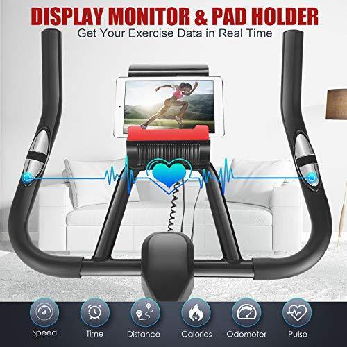 Heka Exercise Bike Indoor Cycling Bike Stationary 440lbs Weight Capacity - JOY2ESpree