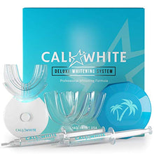 
                        
                          Muat gambar ke penampil Galeri, Cali White Vegan Teeth Whitening Kit with LED Light, Made in USA, Natural &amp; Organic Peroxide Gel
                        
                      