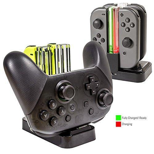 Orzly Nintendo Switch Joy Con Charging Dock, Pro Controller Charging Station - JOY2ESpree