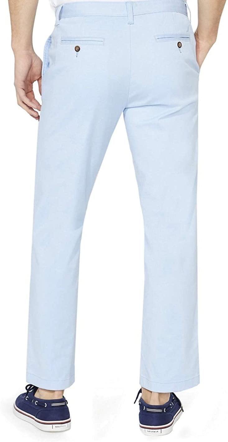 Nautica Men's Classic Fit Flat Front Stretch Solid Chino Deck Pant - JOY2ESpree
